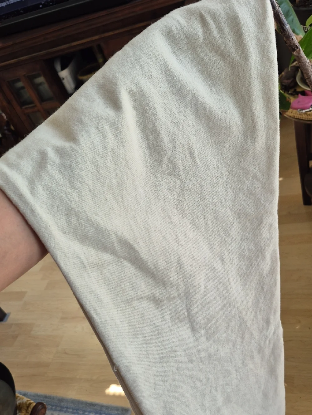 PacSun Straight 100% Cotton Pants Cream Tan - Picture 11 of 12